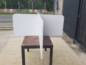 White Group Desk Partition