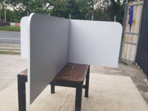 White Group Desk Partition