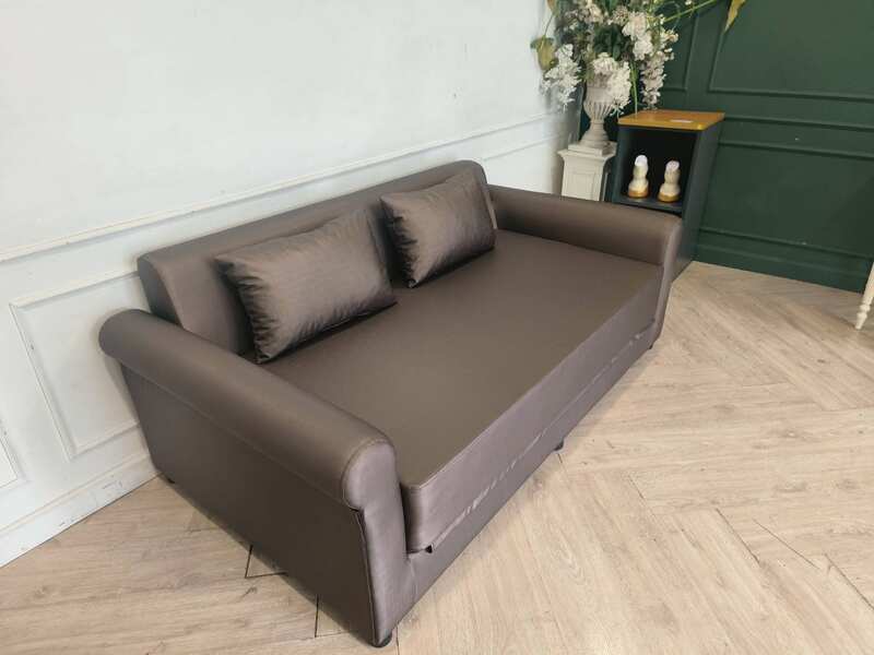 Velvet Sofa Bed with Adjustable Backrest (Brand New)_KQ72295OXW