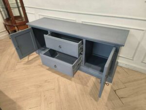 Grey Sideboard Cabinet with 2 Doors and 2 Drawers