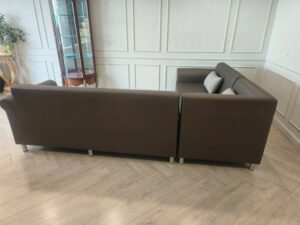 Modern Lounge L-Shaped Corner Sofa – Brown (Brand New)