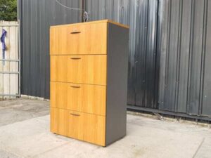 Rockworth Brown 4-Drawer Tall File Cabinet