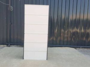 6-Shelf Wooden Shelving Unit, Black and White_LICZWU35L7