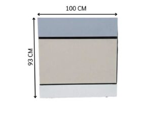 Single-layer partition, solid cream-colored panel.