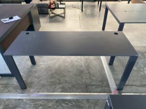 PROFLEX brand dark brown steel leg office desk.