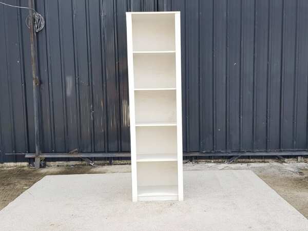 5-tiered wooden shelf, white