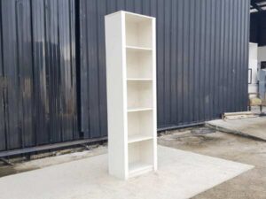5-tiered wooden shelf, white