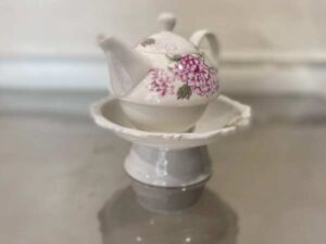 Tea set, floral pattern