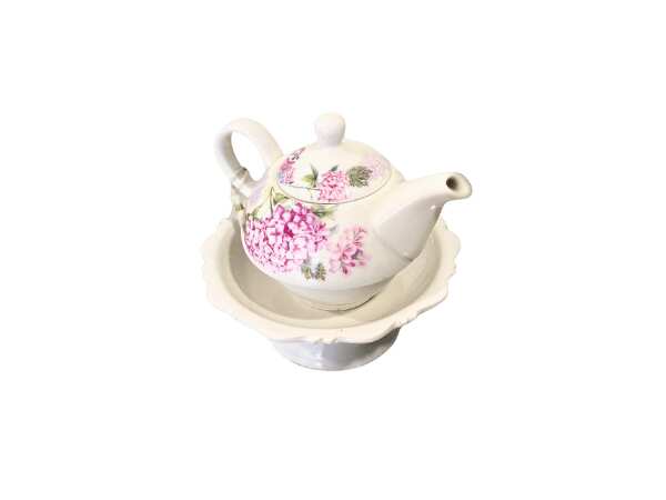 Tea set, floral pattern