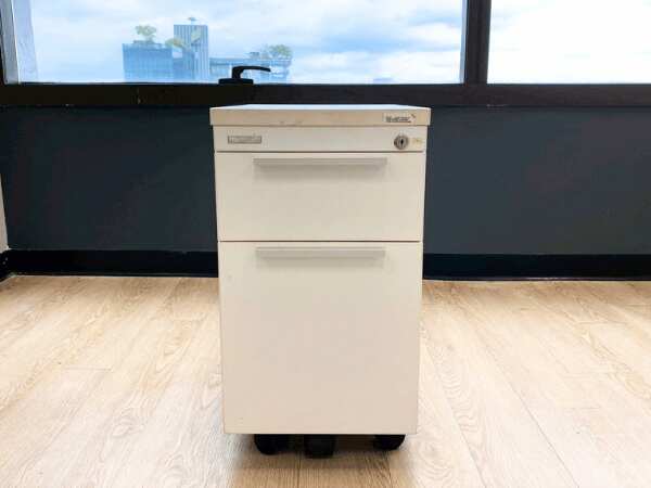 Mobile cabinet with 2 drawers, white, Modernform brand
