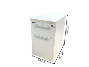 Mobile cabinet with 2 drawers, white, Modernform brand