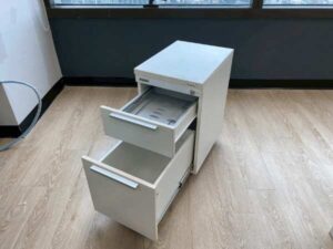 Mobile cabinet with 2 drawers, white, Modernform brand