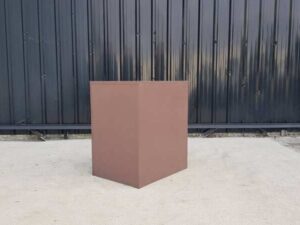 LUCKY brand 2-drawer steel filing cabinet, grey/light brown color.