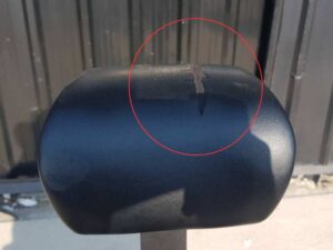Office chair, steel legs, mesh seat, fabric backrest, with headrest, black, DOUREST brand._MKBU41QIRM