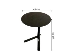 Black side table, 45 cm