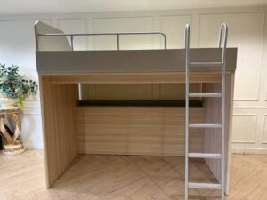 SB Design Square Bunk Bed, Kidzio Model, Light Wood Color (1)
