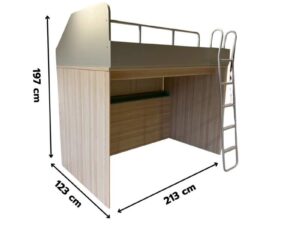 SB Design Square Bunk Bed, Kidzio Model, Light Wood Color (1)