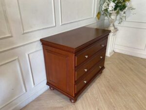 Brown 3-drawer teak cabinet