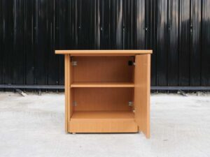 Wooden document cabinet, 1 door, open top, black horizontal handle._NAIX06D9AX