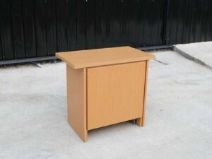 Wooden document cabinet, 1 door, open top, black horizontal handle._NAIX06D9AX