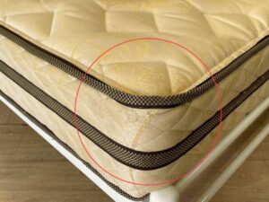 5-foot white metal bed with 5-foot mattress, Healthy Sleep brand, 9-inch thickness_NCHQRAIH6E