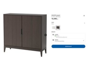 Multi-purpose wooden cabinet with 2 doors that open wooden storage cabinet Ikea brand_O8WTH6XQAP