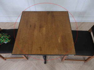 Brown wood top table, 75 cm, steel legs, Loft/Vintage style._ZPAMVV8SDR_OGKIZ03ZC7