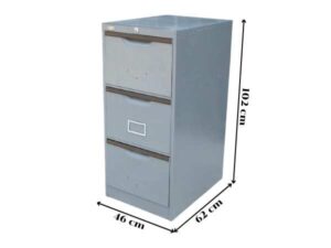 Steel filing cabinet, 3 drawers, gray, LUCKY brand_OI1L5FE1GI