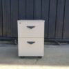 Wooden Filing Cabinet with 2 Drawers and Wheels, Gray