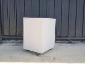 Wooden Filing Cabinet with 2 Drawers and Wheels, Gray