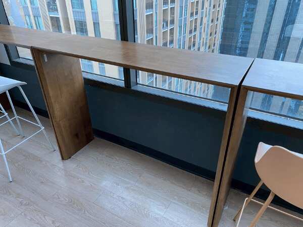 Bar table, wooden frame, brown, modern style