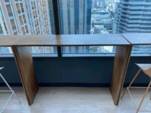 Bar table, wooden frame, brown, modern style