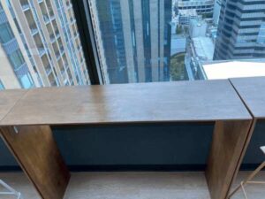 Bar table, wooden frame, brown, modern style