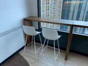 Bar table, wooden frame, brown, modern style