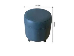 Gray leather stool