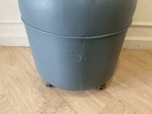 Gray leather stool