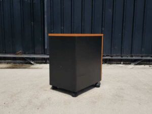 Mobile cabinet with 2 drawers, wood color