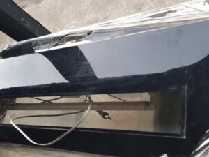 Fish tank with black steel legs