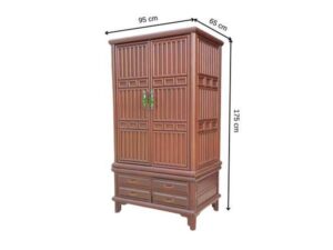 Four-panel teak wardrobe, high-quality craftsmanship from a 5-star hotel (multiple available)._VHIOWTVR1E_Q81DHTAUQ1
