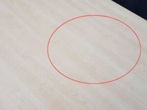 Work desk, L-shaped, wooden top, steel legs, white