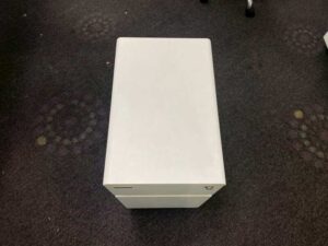Modernform Mobile Cabinet with 2 Drawers, White, with Wheels