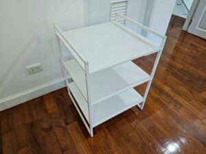 IKEA 3-Tier White Steel Shelf (1)