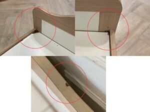 2.5 foot baby bed, minimalist style