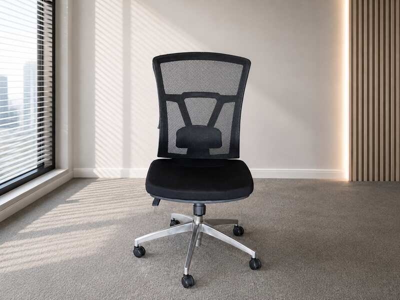 office chair Fabric upholstered chair with mesh back without arms._RE24E6YE1M