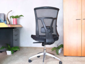 office chair Fabric upholstered chair with mesh back without arms._RE24E6YE1M