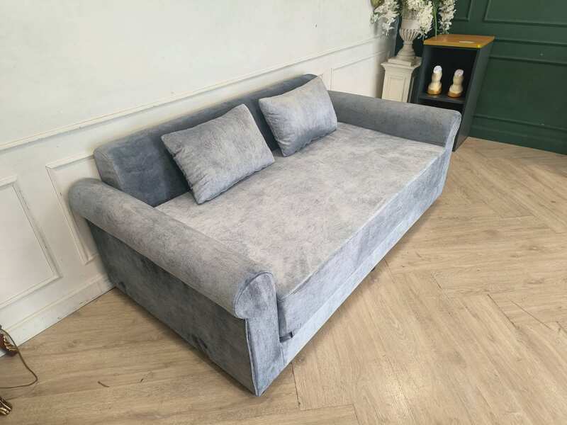 Velvet Sofa Bed with Adjustable Backrest (Brand New)_RTGYCXYMU5