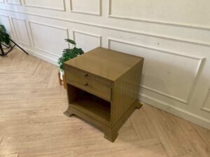 Bedside table, wooden frame, 1 drawer, bedside cabinet, wooden frame, 1 drawer (exterior painted white and black)_RWCNMNGJVO