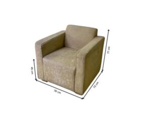 Cream-colored fabric armchair._RWY1JBR5BL