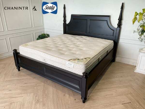 6-foot black bed, chanintr brand, 6-foot sealy mattress, MILLIONAIRE model_RZMSXXRICK