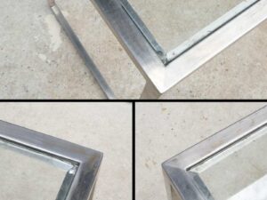 Glass top table, stainless steel frame, multi-purpose table, glass top_S6XHVZ21QL
